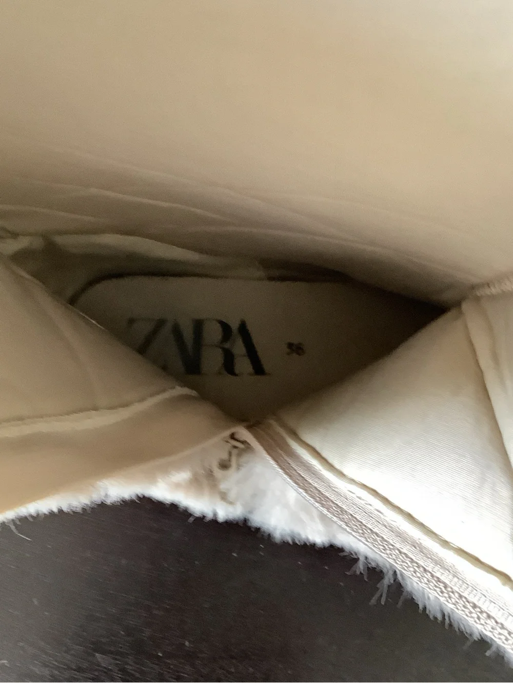 Zara Kids Beige Faux Fur Platform Boots